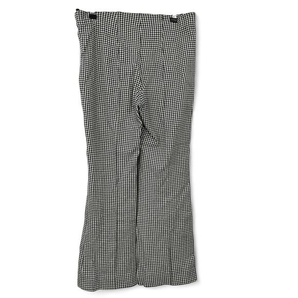 Anthropologie Cartonnier S Pants Wide Leg Houndstooth Plaid Cropped 25" Inseam - Picture 4 of 5